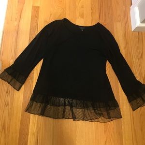 Black Top with lace trim